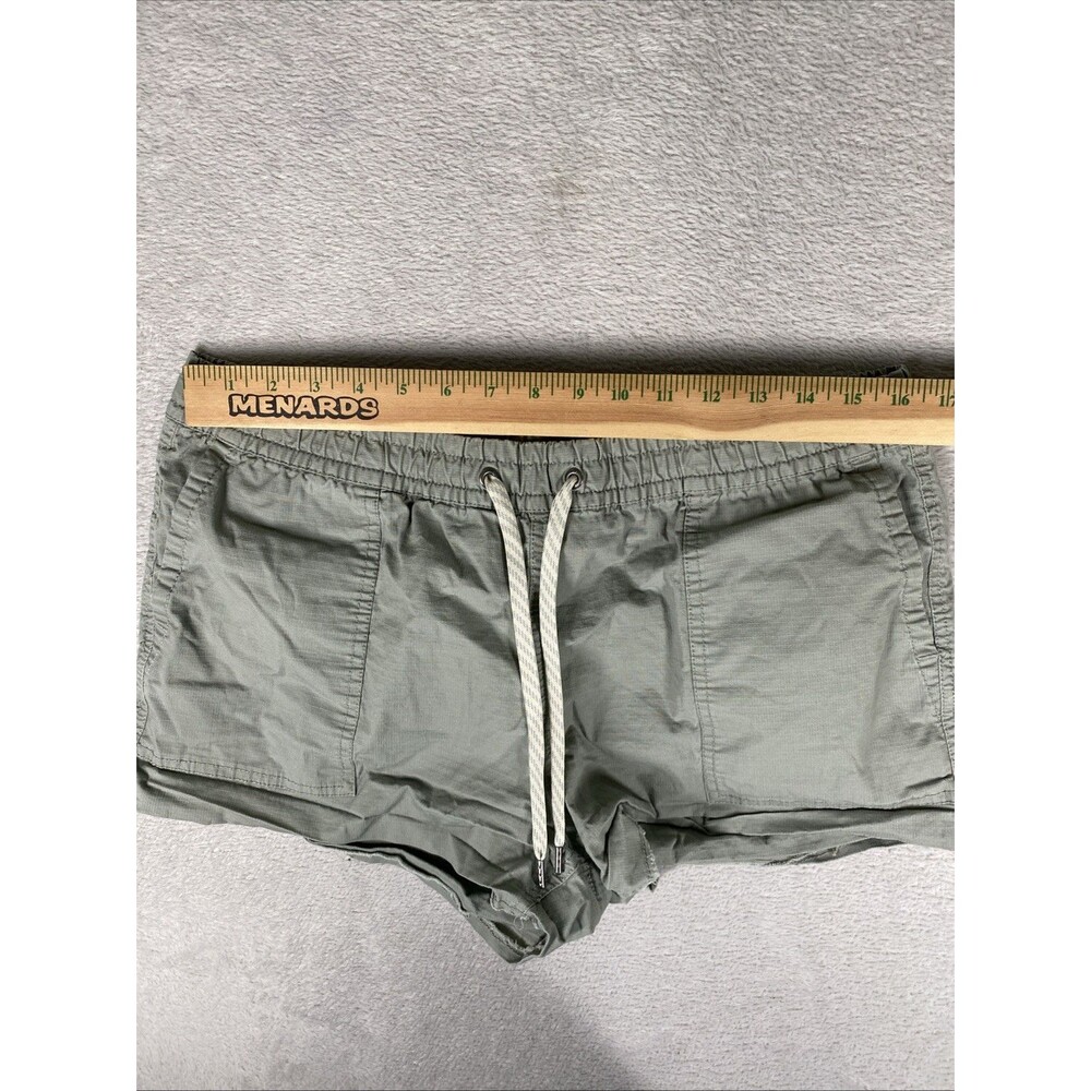Vuori Vintage Ripstop Shorts Womens Large Charcoal Gray Raw Hem VW385 - Picture 2 of 7